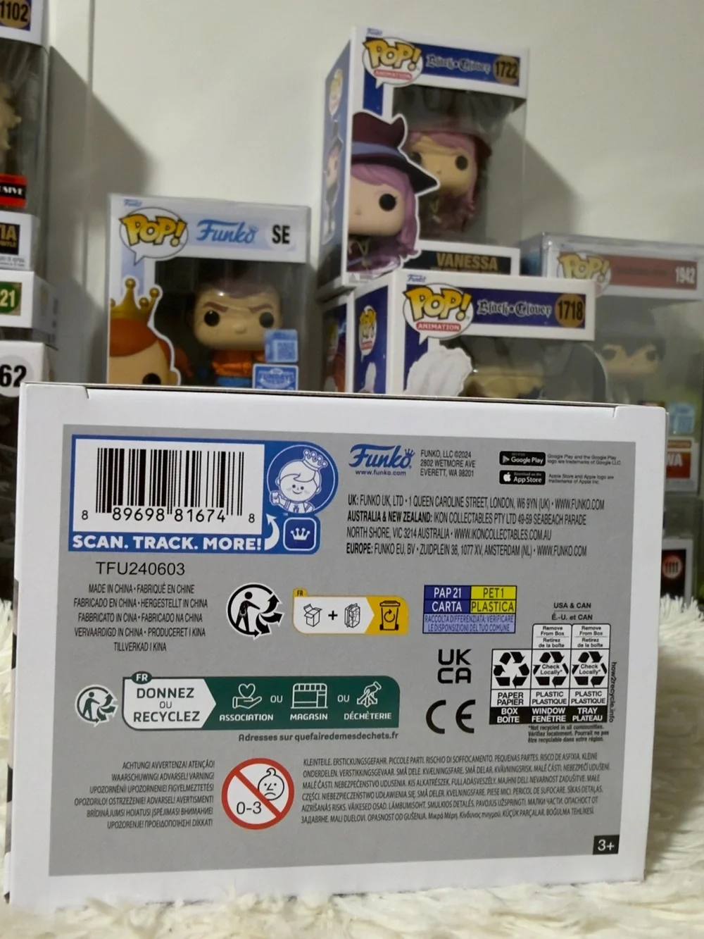 Funko Pop! Animation Black Clover Licht Vinyl Figure - White, Purple, Gold